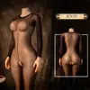 Lencería Sexy con Entrepierna Abierta, Ropa de Dormir Navideña de Malla, Medias, Falda, Coqueteo Sexy para Pareja, Uniforme Transparente, Conjunto de Tentación