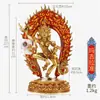 Buda Yuan Hui Nepal Estátua de Buda Dourada com Bronze Feita à Mão Xizang Mahagalaningma Deus da Riqueza Enfeites de Oferta para Casa