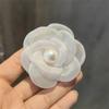 Corea del Sur Dongdaemun Malla Flor Organza Super Hada Perla Encaje Lazo Flor para Zapato Decoración Avanzada de Ballet