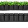 Bolsa de plantación cuadrada de fieltro para pared al por mayor de fábrica, crecimiento de flores, balcón verde, bolsa de plantas tridimensional, en stock