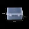 Caja de Almacenamiento Rectangular de Plástico Transparente PP con Tapa, Doble Cierre, para Piezas y Accesorios, Caja Vacía, Caja para Mascarillas, Caja Organizadora