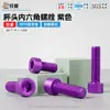Parafuso de Cabeça Cilíndrica Sextavada em Liga de Alumínio Anodizado Roxo M3-M6 Parafuso Leve de Cabeça Cilíndrica Sextavada