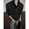 Suéter de punto holgado con cuello alto estilo coreano para hombre, suéter versátil de color liso para otoño e invierno, suéter de pareja moderno, cuello alto estilo "old money"