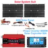Kit Sistema Solar 40W60W80W Inversor Painel Solar Controlador 50A 12V para 220V110V