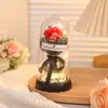 520 Regalo del Día de San Valentín Ramo de Jabón de Rosas Regalo de Cumpleaños Flor Eterna Luminosa Adornos de Decoración de Escritorio