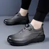 Sapatos Esportivos de Viagem Masculinos para Primavera e Outono com Sola Grossa e Fivela Rotativa Sapatos Casuais Masculinos com Fivela Rotativa para Caminhada e Montanhismo ao Ar Livre