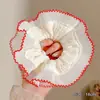 Scrunchie floral multicamadas estilo coreano, elástico de cabelo de alta qualidade, corda para coque estilo preguiçoso, acessório de cabelo elástico