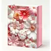 Bolsa de Regalo Estilo Pintura al Óleo con Flores Frescas Bolsita de Papel Colorida para Instagram Bolsa para Souvenir de Festival En Stock