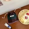 312272 Bolsa de Armazenamento de Lã Pequena Bolsa de Pano Bolsa para Batom Bolsa de Cosméticos de Mão Bolsa com Cordão de Armazenamento para Cosméticos Feminino