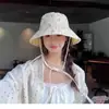 Lindo Sombrero de Pescador Floral de Doble Cara para Mujer Verano Japonés Ala Ancha Sombrero Parasol que Muestra la Cara Pequeño Sombrero de Cubo