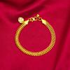 Pulsera plana para mujer, collar, pulsera de oro arena de Vietnam, conjunto de pulsera para mujer, collar, venta al por mayor