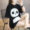 Camiseta Larga Holgada de Manga Corta Estilo Harajuku, Popular en Internet, Nueva de Verano 2022, Estilo Coreano, Oso Panda, para Estudiantes, Moda para Mujer