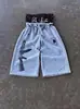 Verano Y2K Nuevo Estilo Callejero Bordado Transfronterizo Europeo y Americano Pantalones Deportivos Plegables para Pareja INS Color Sólido Cintura con Cordón Pantalones Versátiles de Moda