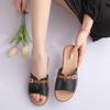 Chinelos Femininos Verão Uso Externo 2022 Nova Moda Estilo Coreano Versátil Sandálias Flat com Fundo de Carne Antiderrapante Salto Médio Chinelo Lojas