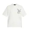 Exportación Transfronteriza Venta al por Mayor Carta de Representación Estampado de Alas de Ángel Colección para Hombres y Mujeres Camiseta de Manga Corta Verano