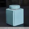 Pote de Chá Doméstico de Cerâmica Huangru, Pote Quadrado Vintage Forno Ge, Acessórios para Conjunto de Chá Kung Fu, Pote Selado Pu'Er, Produto Novo