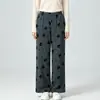 Novas calças de pijama térmicas femininas de outono, tecido escovado dupla face, adequadas para usar ao ar livre, estampa de desenho animado, calças de casa, calças compridas casuais