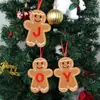 Nuevo Hombre de Jengibre con Letra Decoración Navideña Colgante Pequeño Colgante de Decoración de Ambiente Festivo Letra Inglesa Hombre Galleta