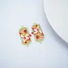 Acessórios de Joias de Liga Metálica Cor Esmeralda Imitação Galvanizada Conserva Cor Artesanais DIY Brinco Pingente Flor Orquídea Esmeralda Acessórios de Cabelo Atacado
