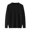 Suéter de Cashmere Puro de Alta Qualidade e Luxo Baicaierong Outono/Inverno 2026 para Homens, Suéter de Tricô Pulôver com Gola Redonda