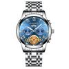 Reloj Fngeen Fenzun para Hombre Moda Tendencia Reloj Tourbillon para Hombre Cuarzo Correa de Acero No Funcional 4001
