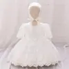 Vestido de Bebê Pequena Princesa Vestido de Semana de Pegar Vestido de Renda Menina Bebê Um Ano Lua Cheia Banquete dos Cem Dias Vestido Branco