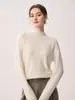 Suéter 100% Cachemir Puro para Mujer, Tejido de Punto Pullover, Dobladillo Enrollado, Cuello Redondo, Amigable con la Piel, Prenda Base Otoño/Invierno