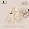 Colección de primavera para niñas: Conjunto de ropa infantil estilo coreano, cómodo top floral de manga larga y pantalón con ribete de encaje para bebés y niños pequeños
