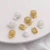 Cobre Colorido Preservado Preenchido com Ouro 14k Fecho Oco de Girassol com Pérola Acessórios de Decoração para Pulseira de Contas Artesanal DIY