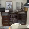 Gabinete de almacenamiento para arte de uñas vitrina juego de mesa y silla para arte de uñas silla para arte de uñas estilo vintage gabinete de almacenamiento de madera maciza gel para uñas