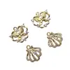 Cobre Chapado en Oro Zirconia de Alta Retención de Color Colgante Mariposa Materiales para Pulsera Collar Pendiente Joyería Hecha a Mano
