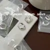 Pendientes de Diseño Nicho Ins Coreano Estilo Fresco Elegante Pendientes Asimétricos Facetados en Forma de V Plata de Ley S925 Elegantes