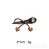 Grampo de Cabelo com Laço Estilo Coreano Acessório de Cabelo de Liga para Mulheres, Presilha para Franja Lateral, Presilha Bico de Pato, Grampo Doce e Elegante Ornamento de Cabelo