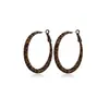 Nuevos Pendientes Cuadrados Geométricos con Estampado de Leopardo Diseño Elegante de Nicho Europeo y Americano Pendientes Pequeños que Resaltan el Rostro Pendientes de Otoño e Invierno