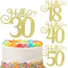 Cartão de bolo para festa de aniversário surpresa Olá 30 40 50 70 aniversário/casamento/festa de aniversário