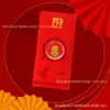 Adesivos de Telefone Dourados para Riqueza Imediata, Ano Novo Dourado Ano do Cavalo Caixa de Presente Envelope Vermelho Conjunto, Gato da Sorte Flocos de Ouro Presente Atacado