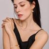 Xinyi Xinbarok Colar com Fivela de Lontra e Pérolas de Água Doce Pulseira de Nicho com Pingente de Pérolas Brincos Joias da Moda