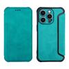 Funda de cuero con soporte abatible para iPhone 14Pro, funda protectora de cuero auténtico resistente a caídas para Apple 13 Business