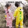 Impermeable Infantil Mumeng Dibujos Animados Niños y Niñas Tela Oxford Mono Impermeable de Cuerpo Entero Ropa de Lluvia para Jardín de Infancia Bebé