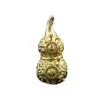 Metal Latão Auspicioso Cabacinha Oca Chaveiro Dragão Duplo Ruyi Pingente de Cabacinha Pingente de Chave de Carro Acessórios com Padrão de Dragão