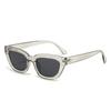 Gafas de sol de tres clavos de arroz Gafas de sol de comercio exterior europeas y americanas Gafas de sol de moda para hombre y mujer Montura ojo de gato Color jalea rojo neto Gafas de sol