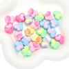 Cuentas acrílicas de mariposa doble de cinco pétalos, color real, para pulsera de cuentas hecha a mano, accesorios para cadena de teléfono móvil