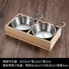 Jiugongge Creativo vajilla comercial restaurante de hot pot tienda de barbacoa plato de carne y verduras caja de bambú y madera bandeja plato con compartimentos