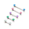 Nuevo Clavo Empotrado de Doble Punta en Ángulo Recto de Aleación de Titanio F136 con Implante de Diente Interno Grado Médico Uña Subcutánea Humana Joyería para Piercing Invisible