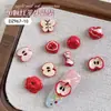 Accesorios de Arte para Uñas de Manzana Envenenada de Dibujos Animados Popular en Celebridades de Internet Morder Fruta Linda Decoración de Taladro para Uñas Tridimensional en Rodajas