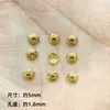 Plata de Ley S925 Espaciador Chapado en Oro de 24 Quilates Material para Accesorios de Pulsera DIY Set de Toros Toro de Diamante Accesorios de Cuentas de Plata Cuentas Bala