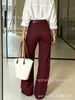 Calça Jeans Feminina TK Amazon Europeia e Americana de Cintura Alta com Barra Dobrada de Perna Reta, Novo Estilo Outono 2026, Emagrecedora, Comprimento Total