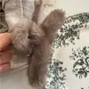 Coleção de Liquidação de Outono e Inverno Estilo Coreano Presilhas de Cabelo de Pelúcia, Presilhas de Cabelo Coloridas de Tecido Flocado Modernas e Fofas