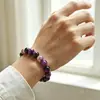 Zhou Lianfa Venta al por mayor Comercio exterior Taobao Ágata Negro Natural Ojo de Tigre Cristal Rosa Estilo Étnico Pulsera de Joyería Regalo
