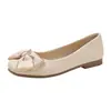 Zapatos Planos para Mujer 2026 Nuevo Estilo Verano Boca Baja Estilo Francés Zapatos de Hada Suaves con Lazo para Combinar con Vestidos